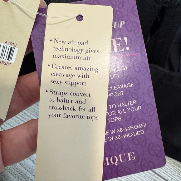 Cacique NWT Black Push Up Plunge Bra - Picture 7 of 8